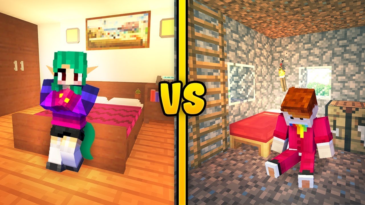 HOTEL DZIEWCZYNY VS HOTEL CHŁOPAKA - Minecraft | CZOKLET VS GAENALI
