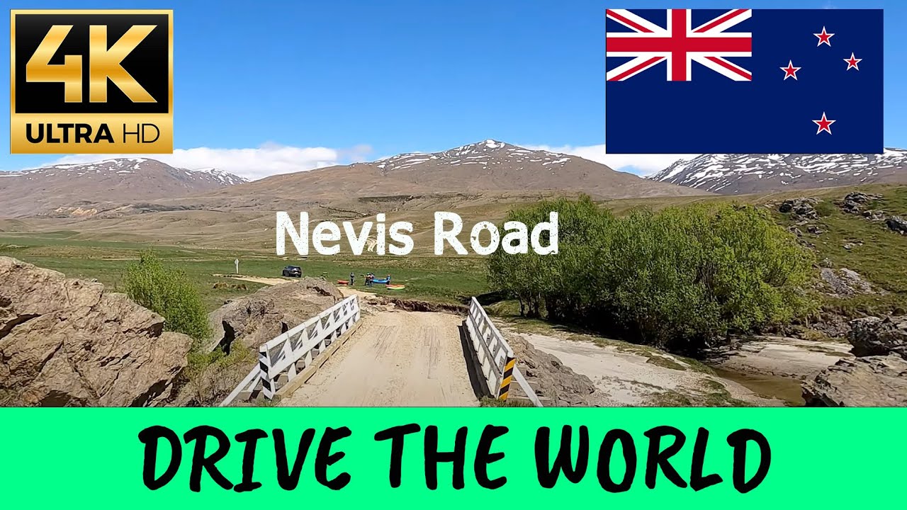 Driving in New Zealand  - Nevis Road, Bannockburn to Garston, Central Otago & Southland  4K