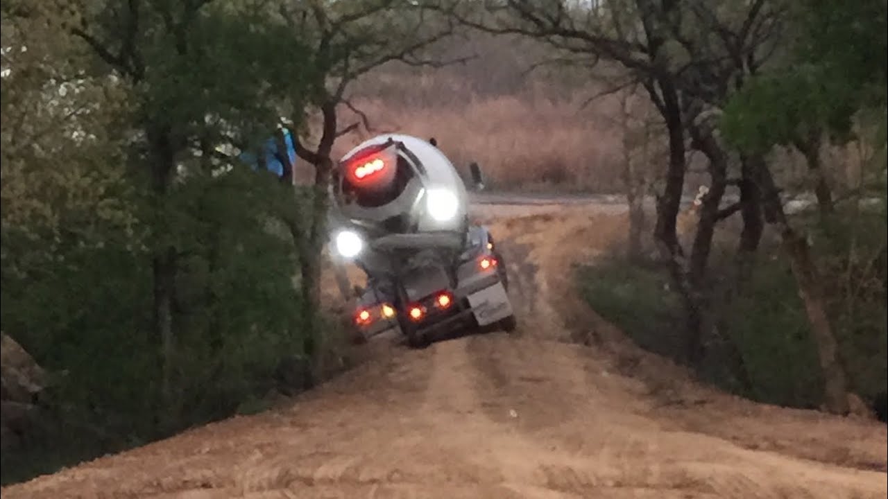 Concrete truck rolls over. Pumping concrete with Muddyfeet