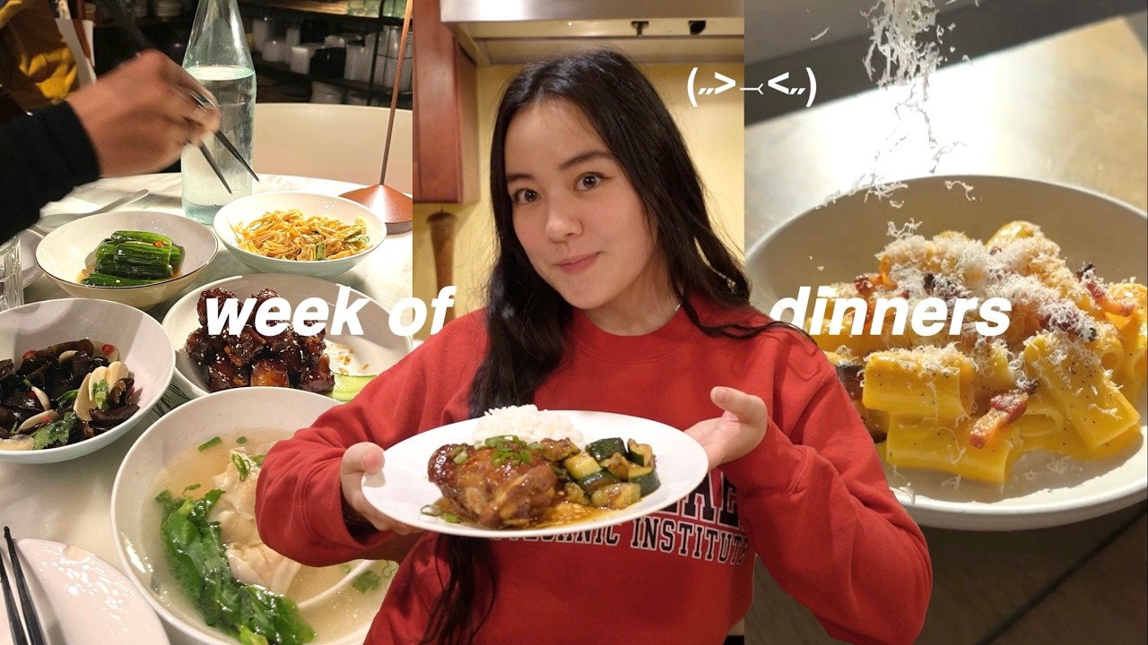 WHAT I EAT IN A WEEK: quick homemade dinners!!‧₊˚ 𓐐𓎩 ‧₊˚ ⋅