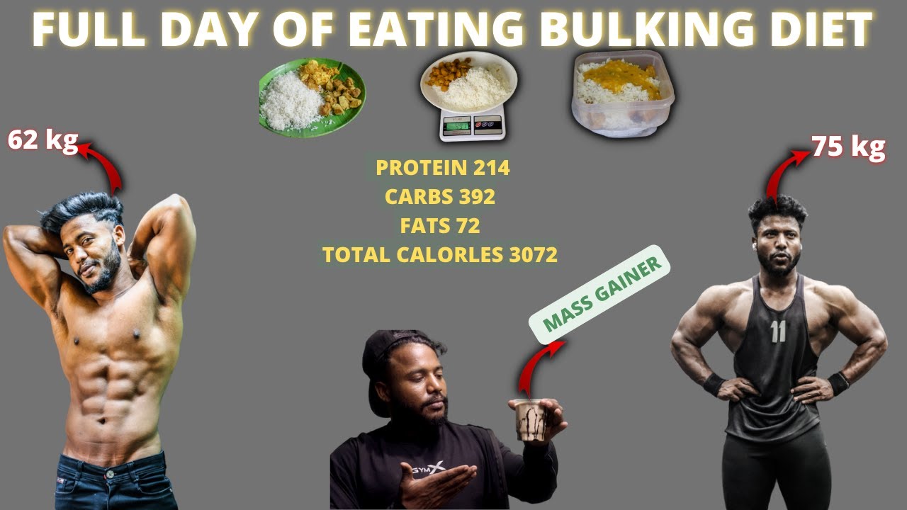 Full-Day Of Eating Bulking Diet  | 3072 Calories 😮bodybuilding diet plan || fit saida
