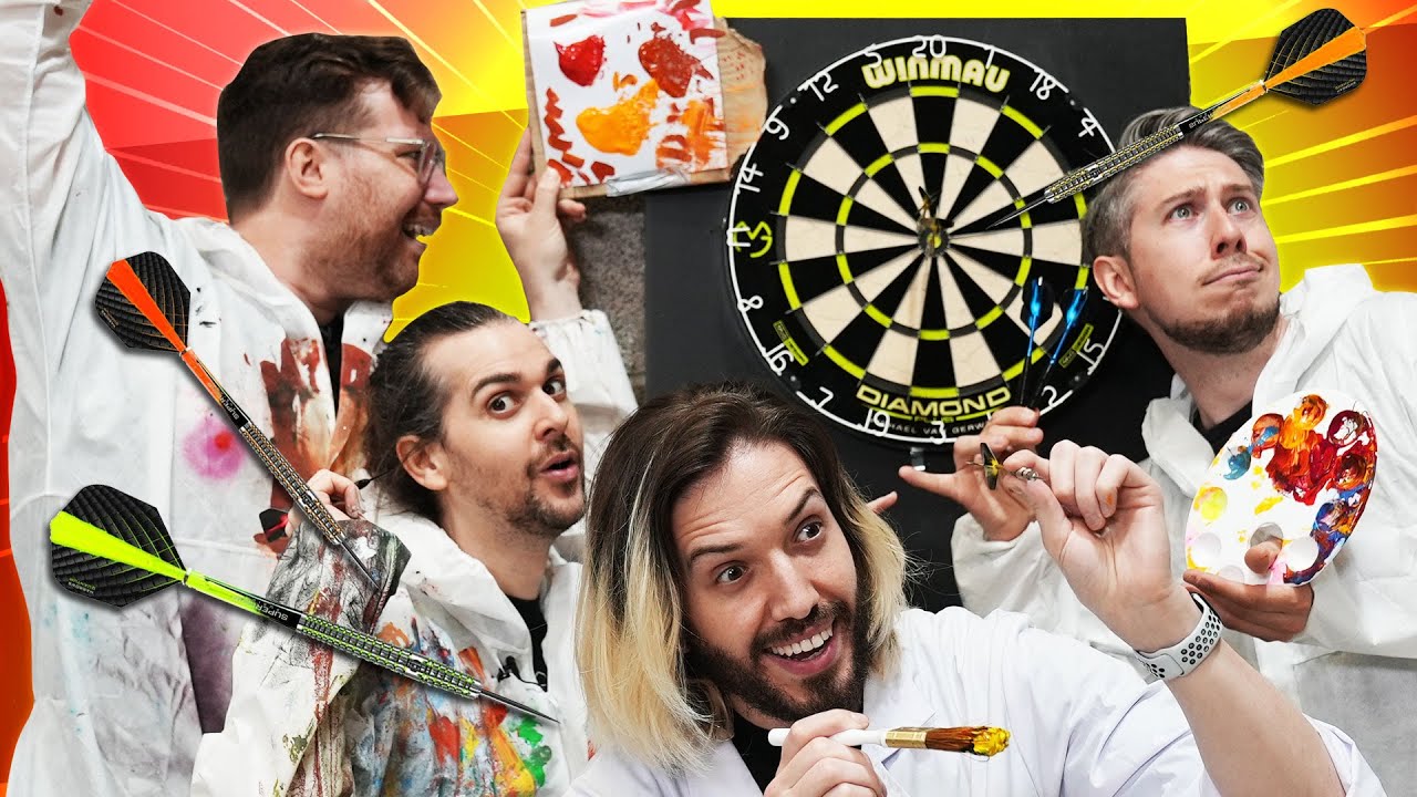 We create terrible self-portraits... with darts!