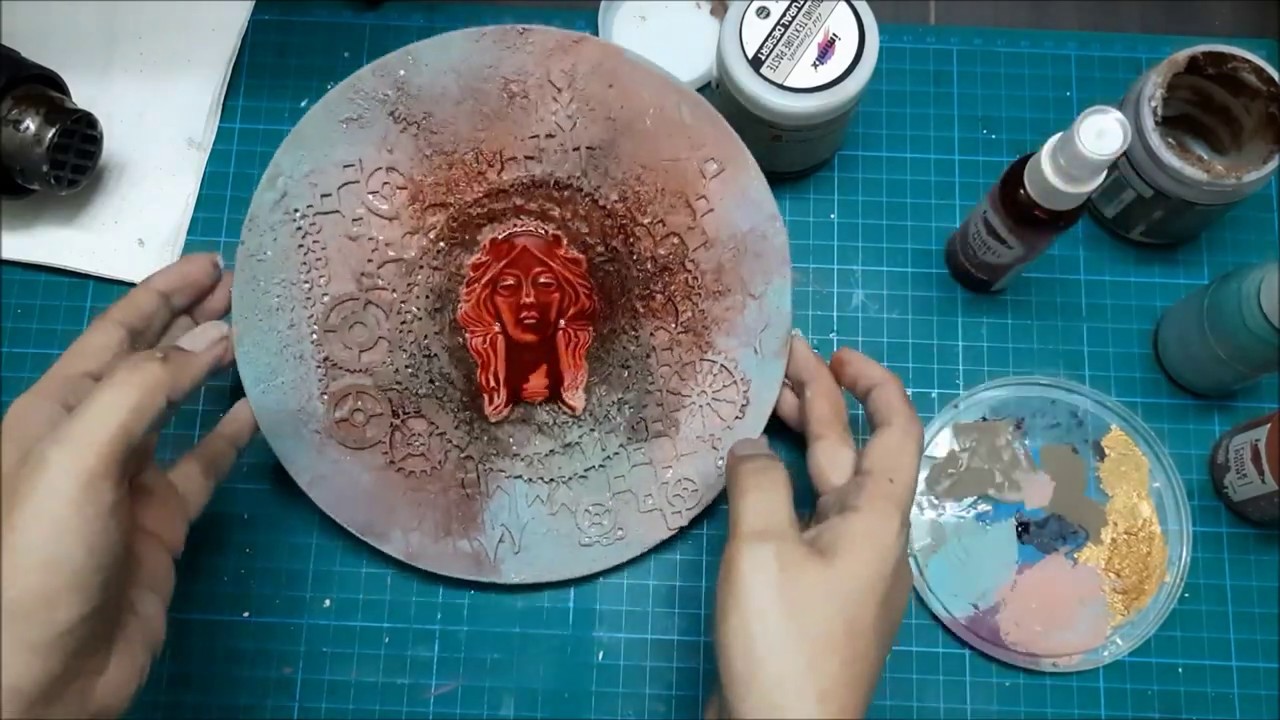 Mixed Media Beach Canvas step by step Tutorial