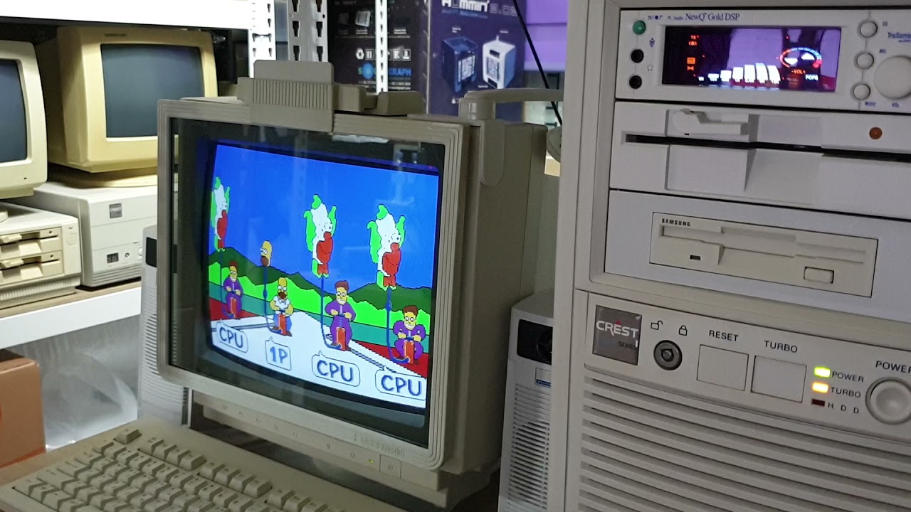 486 레트로 컴퓨터로 도스 게임 하기 #3편 심슨 THE SIMPSON