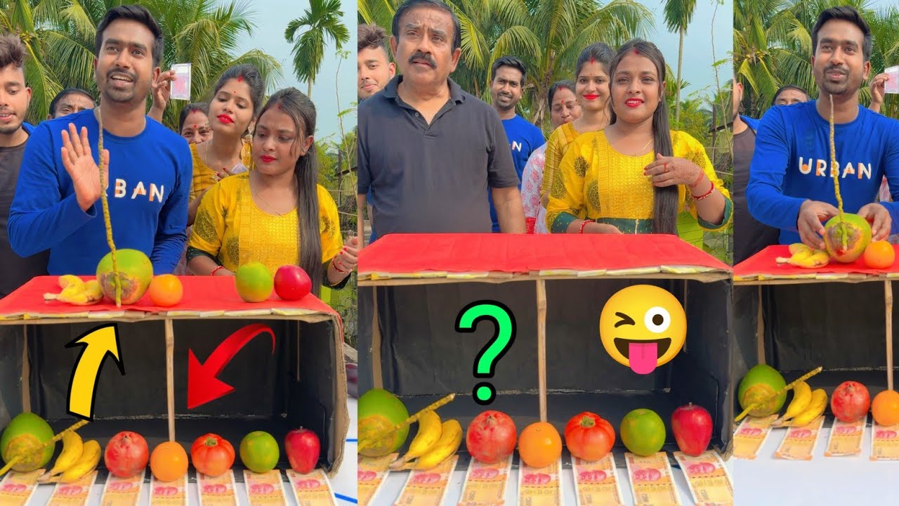 Match The Fruits Funny Challenge Video