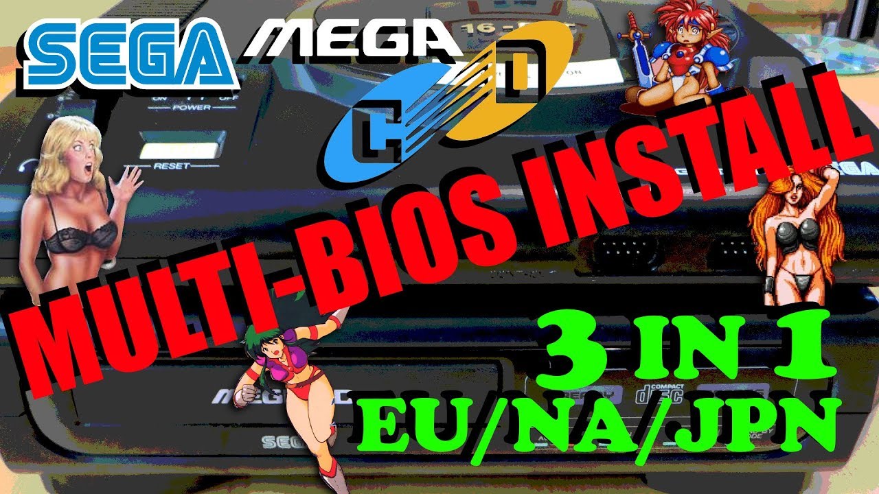 Sega Mega CD Switchless MultiBIOS Install - Region Free 3 in 1 BIOS Chip