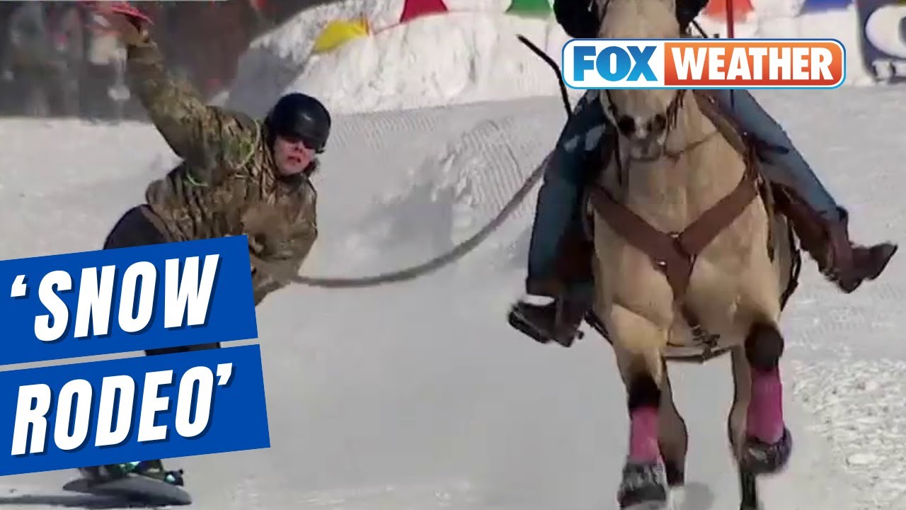 'Snow Rodeo' Begins As Horse Skijoring Returns To Minnesota