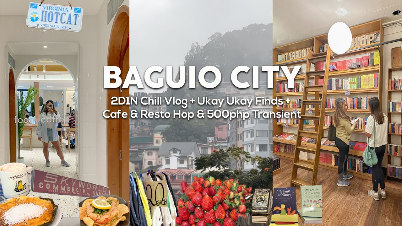 BAGUIO CITY 2D1N Chill Vlog + Ukay Ukay Finds +Cafe & Resto Hop + 500php Transient | Andy and Nicole