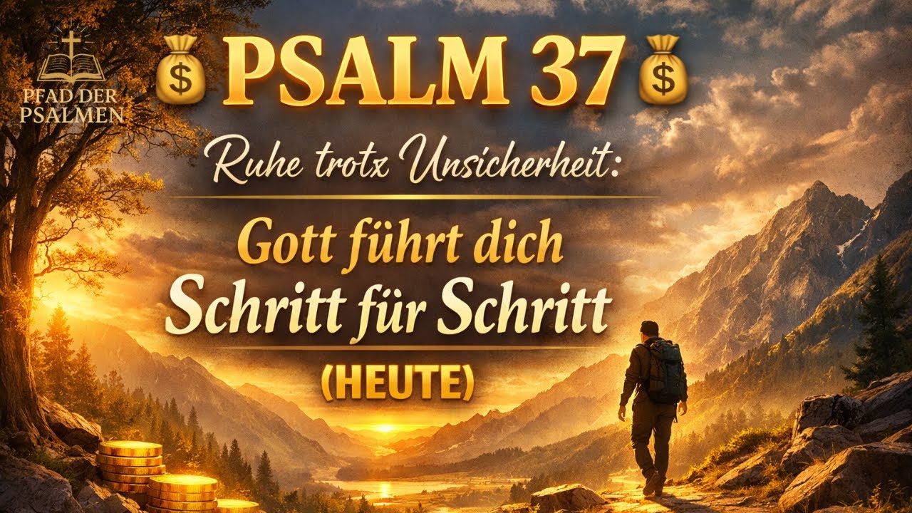 💰 Psalm 37 — Ruhe trotz Unsicherheit: Gott führt dich Schritt für Schritt (HEUTE)