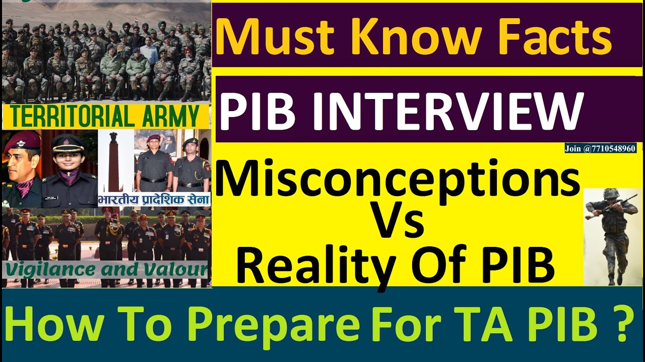 Territorial Army : PIB Interview 2021 || Misconceptions Vs PIB Reality || What You must Prepare #PIB