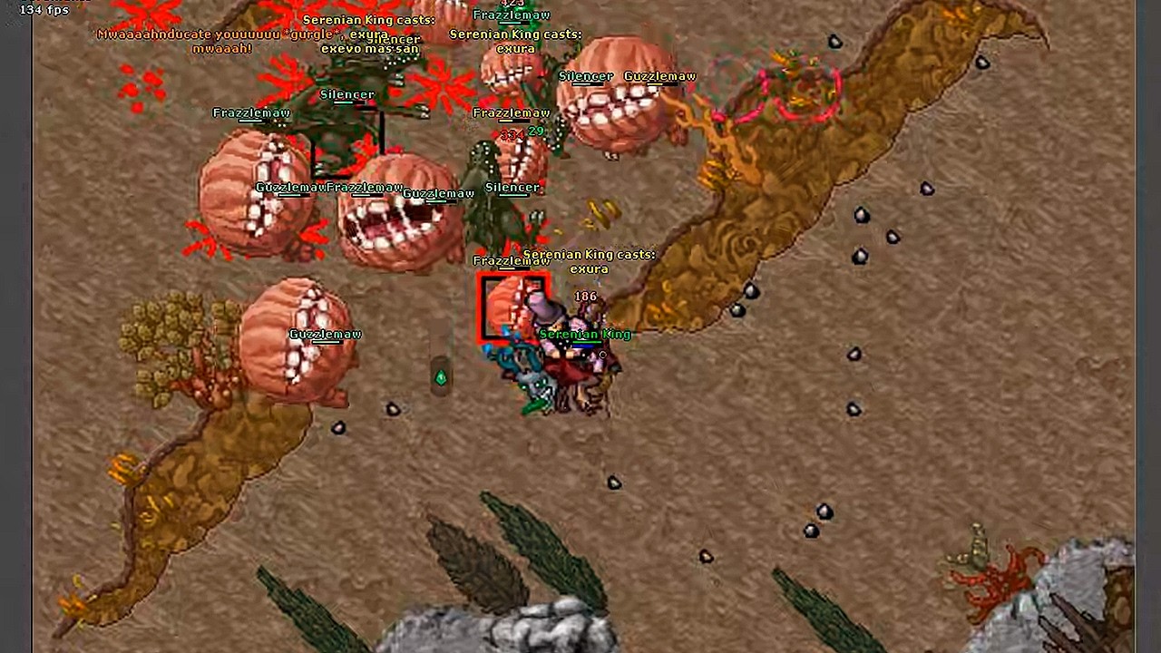 Tibia West Roshamuul RP 580 Insane Lure XP 6kk raw/h 1,8kk Profit RUBINOT