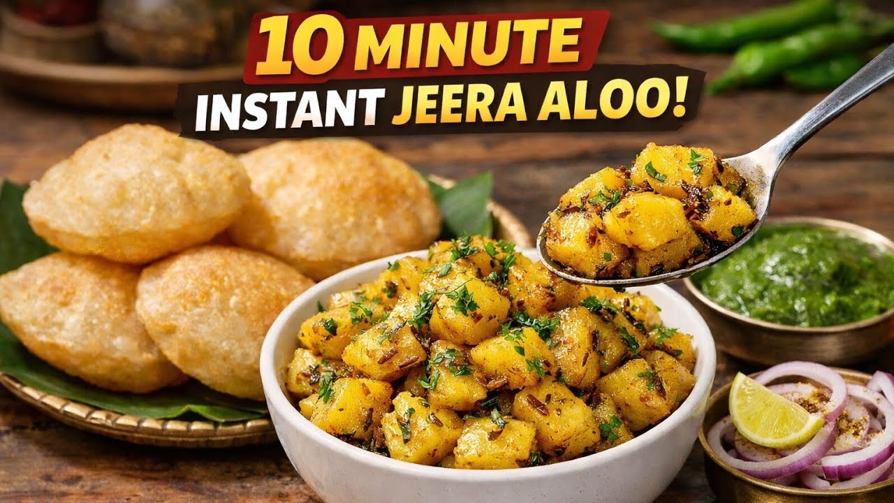 10 मिनट में Instant जीरा आलू ऐसे बनेगे स्वादिष्ट  की सब बार बार मांगेगे| Jeera aalu easy recipe