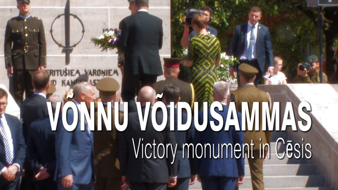 V&otilde;nnu V&otilde;idusammas - Uzvaras piemineklis Cēsīs - 2019 - Maris Niklass, J&uuml;ri Trei, Bruno Javoi&scaron;