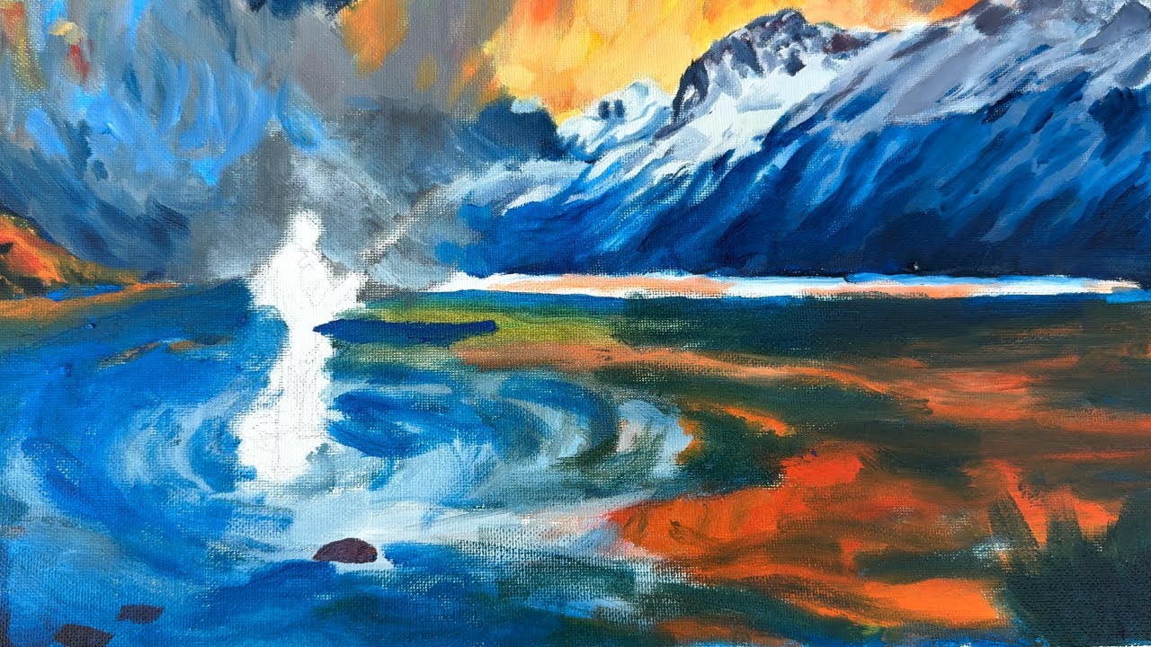 ASMR Oil Painting Lake Details | Impressionist Fisherman Series Ep. 8 | Water Textures