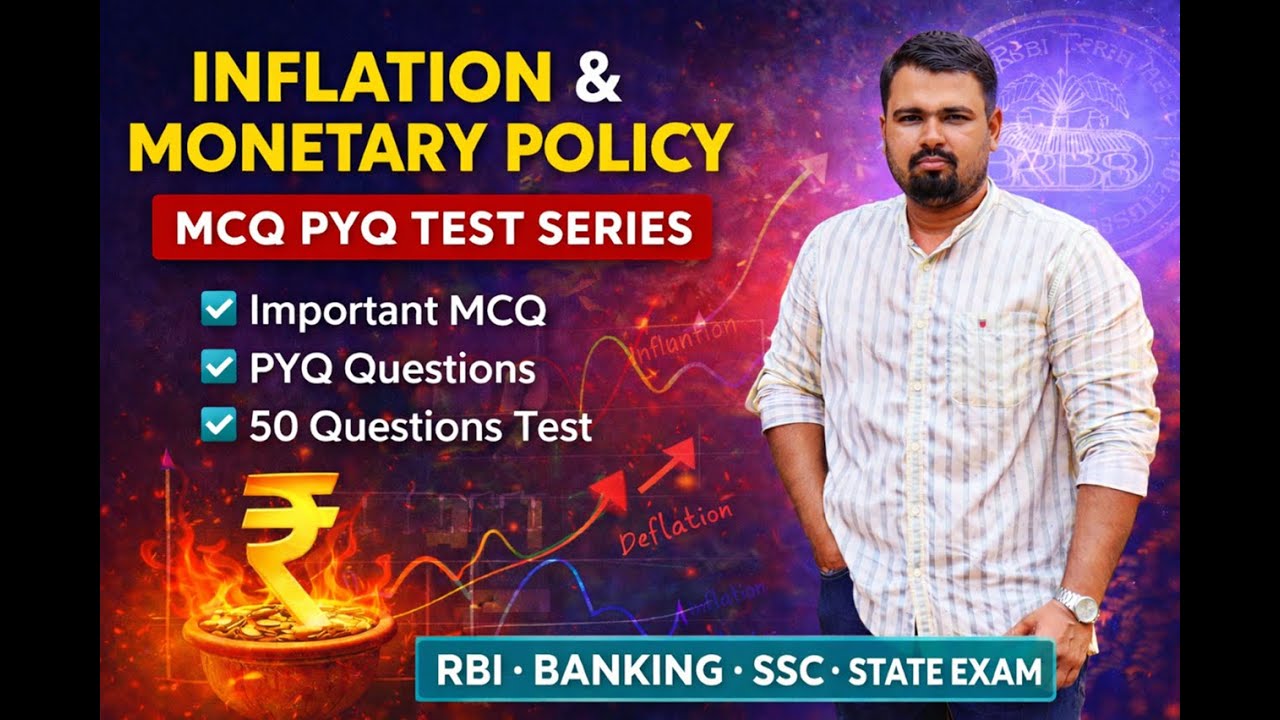 Inflation & Monetary Policy | MCQ PYQ Test Series | RBI • Banking • SSC • All Competitive Exams