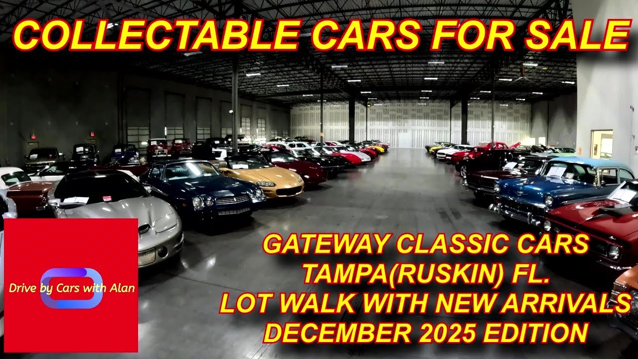 Классические автомобили на продажу. Gateway Classic Cars of Tampa. Осмотр автостоянки с указанием...