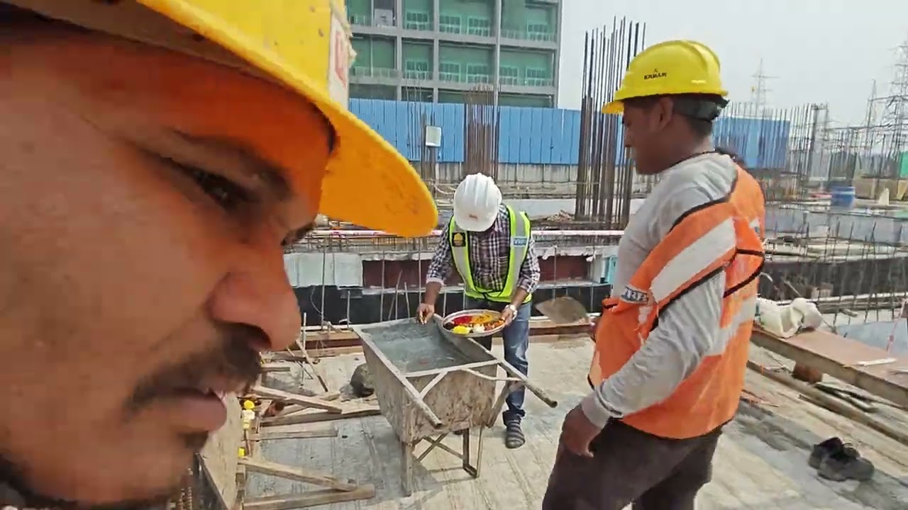 1st Concrete Pooja at Our Construction Site 🙏