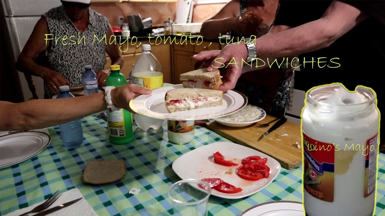 Fresh Mayo, Tomato, tuna sandwiches at the cottage 2025