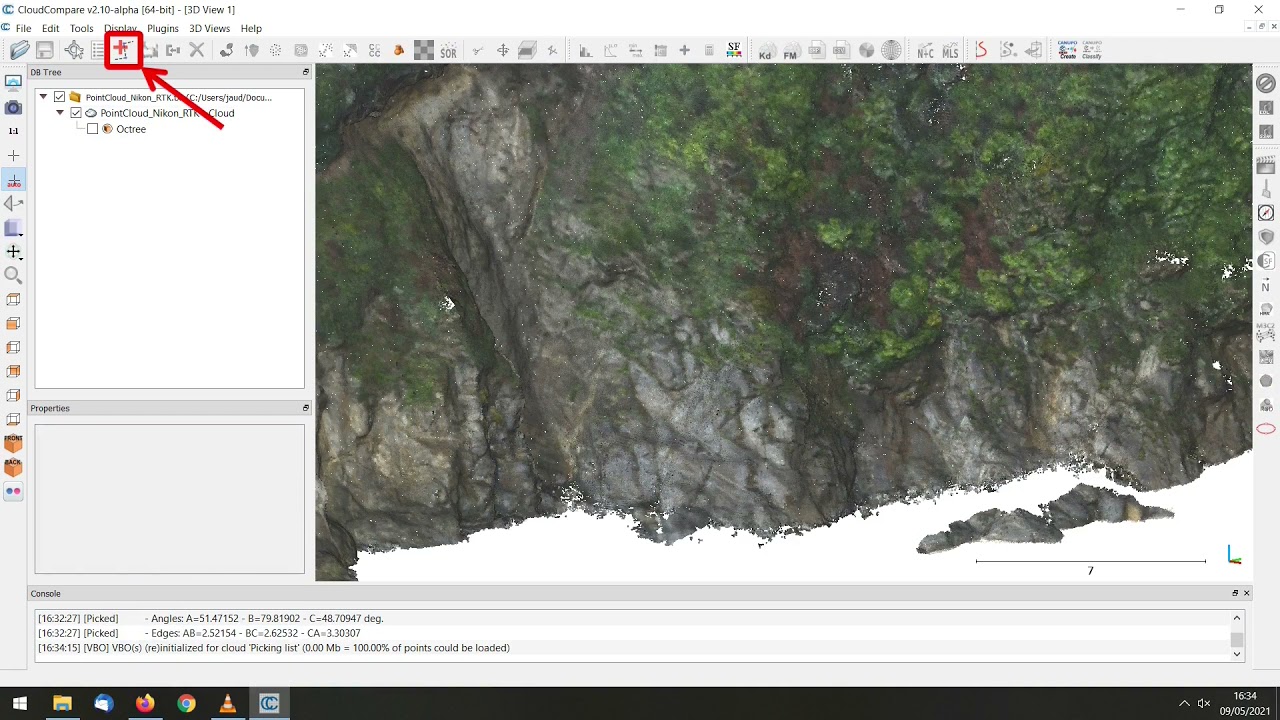 Tuto P2I : Analyse d'un nuage de points 3D avec le logiciel CloudCompare - partie1