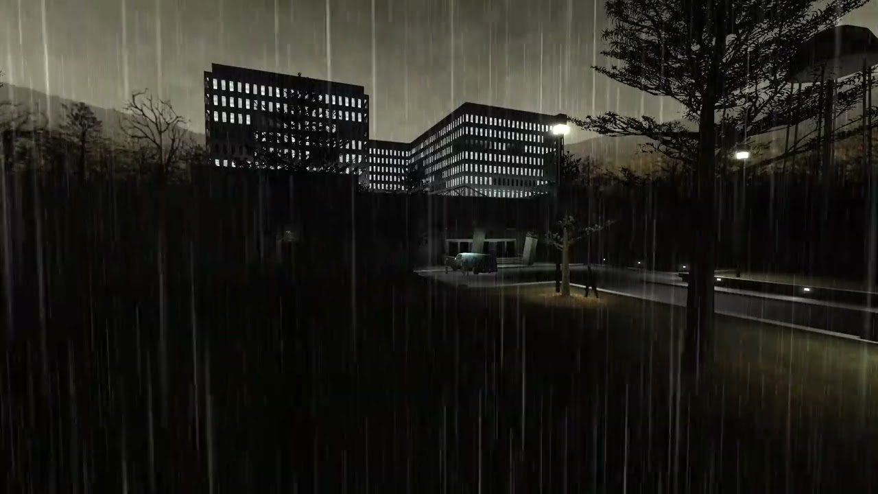 Splinter Cell Ambience - CIA HQ #1 - Gaming Ambience & Music - Wind sounds - Rain sounds