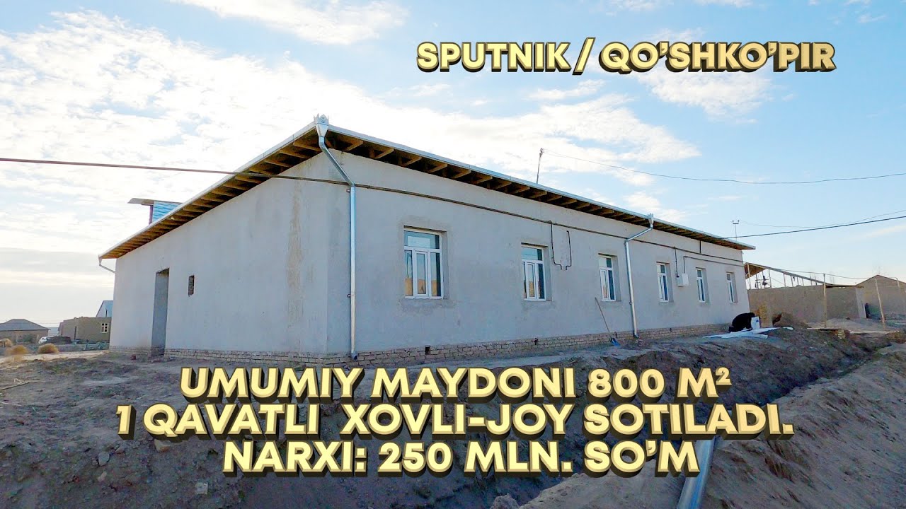 1 qavatli 800 m² xovli-joy sotiladi / Sputnik / Qo'shko'pir