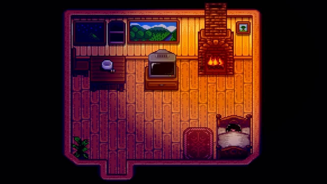 Stardew Valley ASMR // Evening Rain & Fireplace