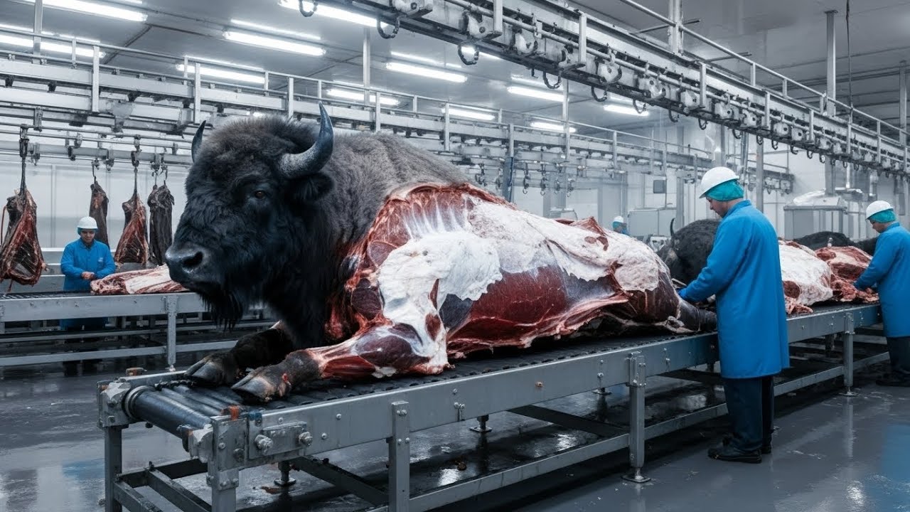 Inside a Bison Leather Factory – From Raw Hides to Premium Leather at Massive Scale