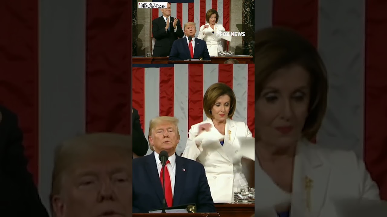 FLASHBACK: Pelosi rips up Trump&rsquo;s State of the Union speech in 2020