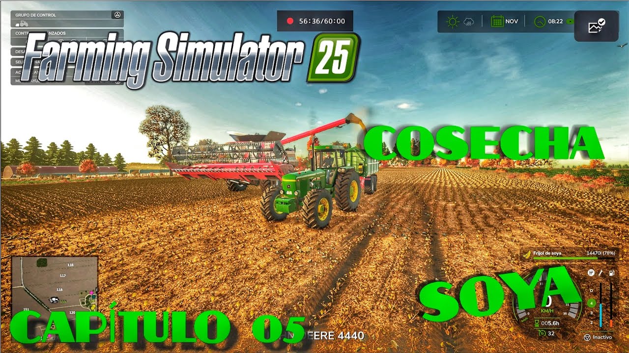 COSECHA DE SOJA EN FS25 🚜 | Capítulo 05 | Farming Simulator 25