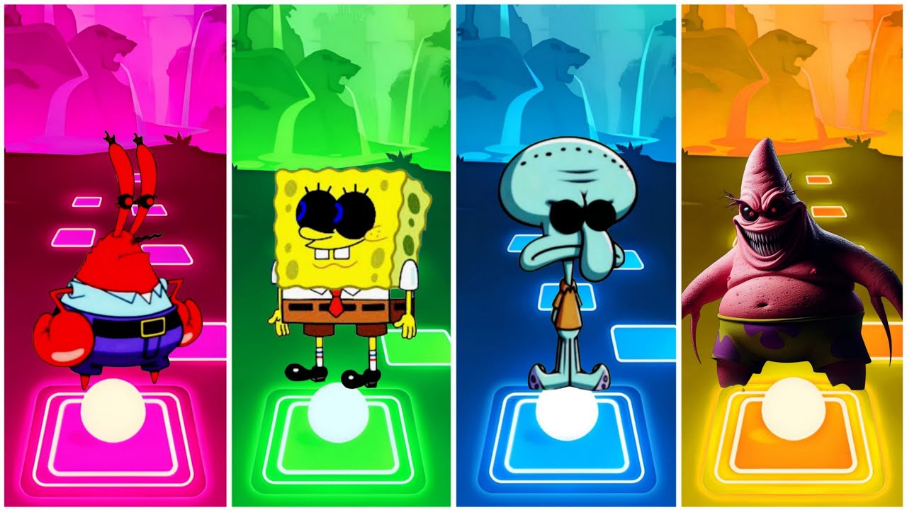 MR KRABS EXE VS SPONGEBOB EXE VS SQUIDWARD EXE - TILES HOP