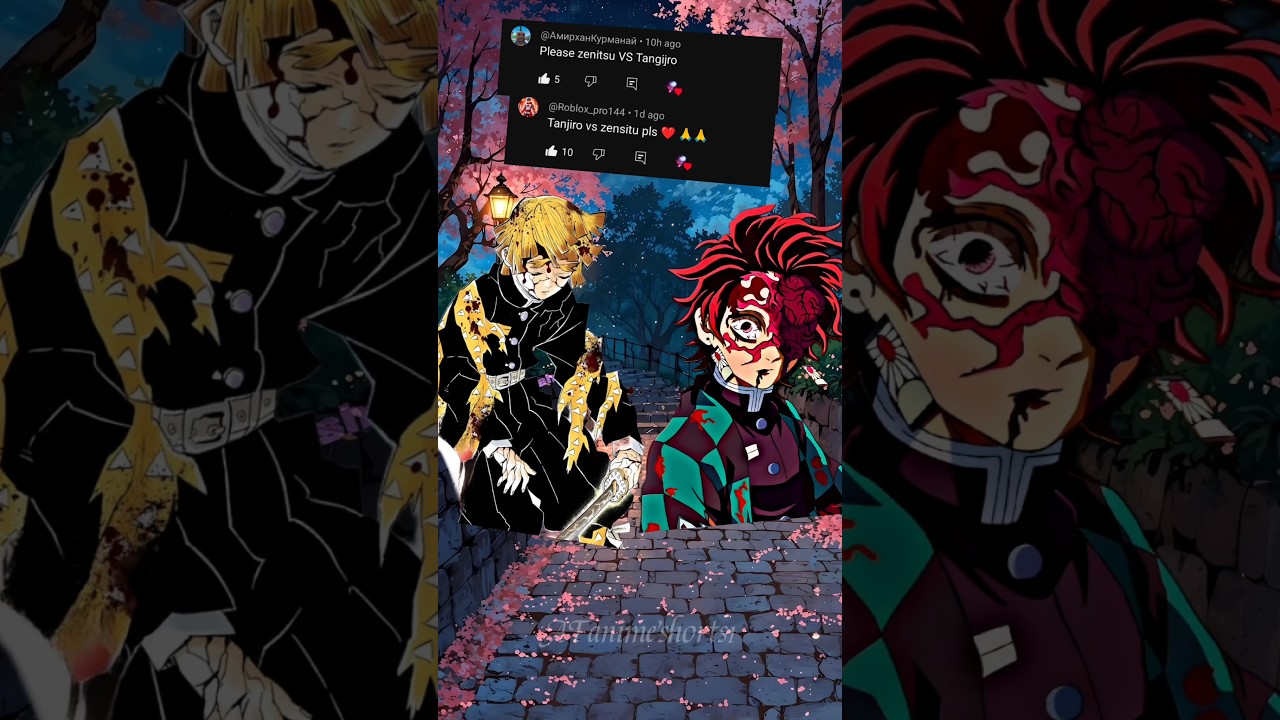 Zenitsu vs Tanjiro who is strongest ❓ #demonslayer #kny #anime