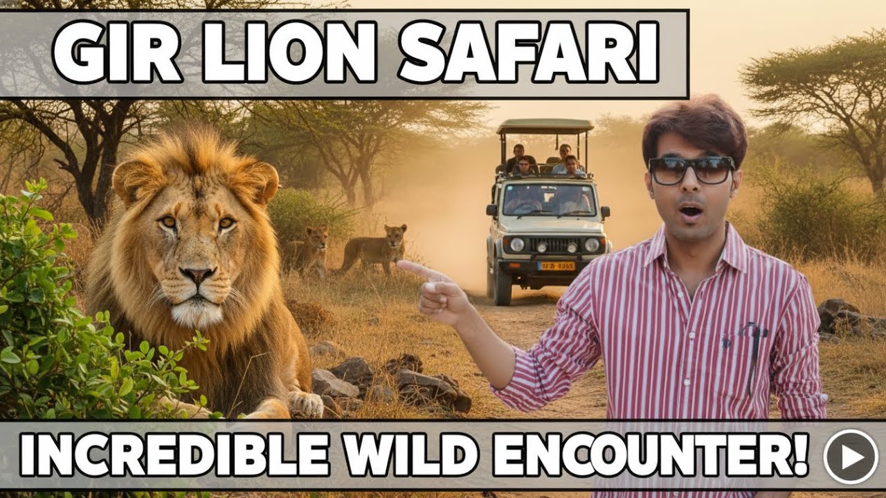 GIR JUNGLE SAFARI | TATA SAFARI ROADTRIP | COMPLETE TOUR | SPOTTED 3 LIONS