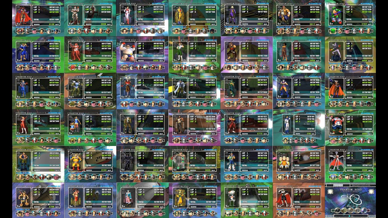 F-ZERO GX 1st place on Master Class Phantom Road Slim-Line Slits with All Machines