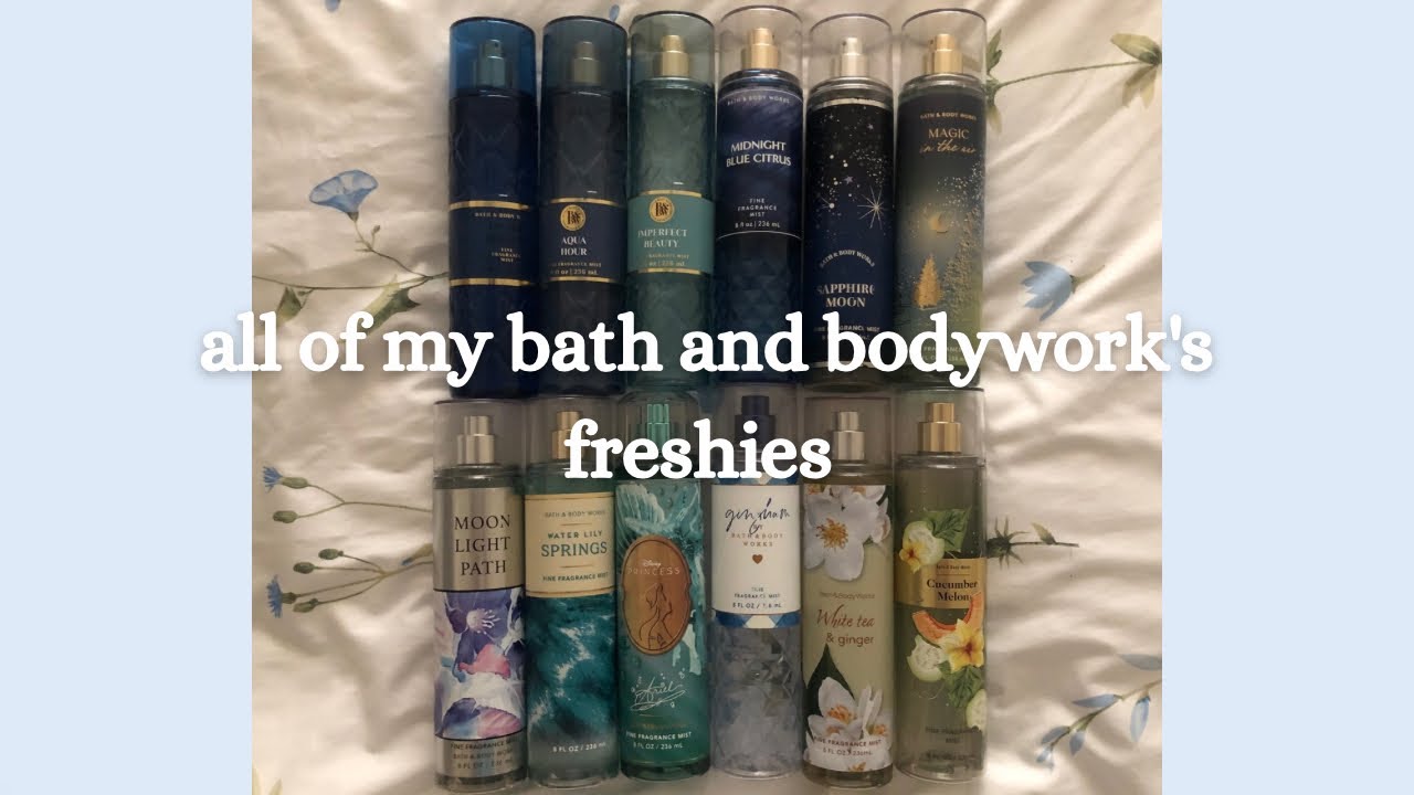 all of my bath and bodyworks freshies 🌊🪻💐