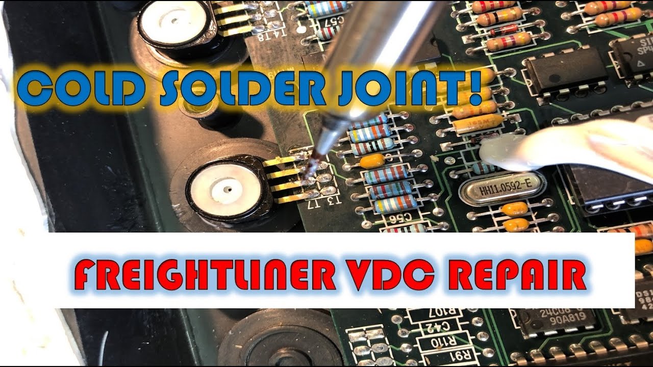 VDC Repair, Resolder the VDC or VDU on a 2000's Vintage Freightliner Gauges read zero