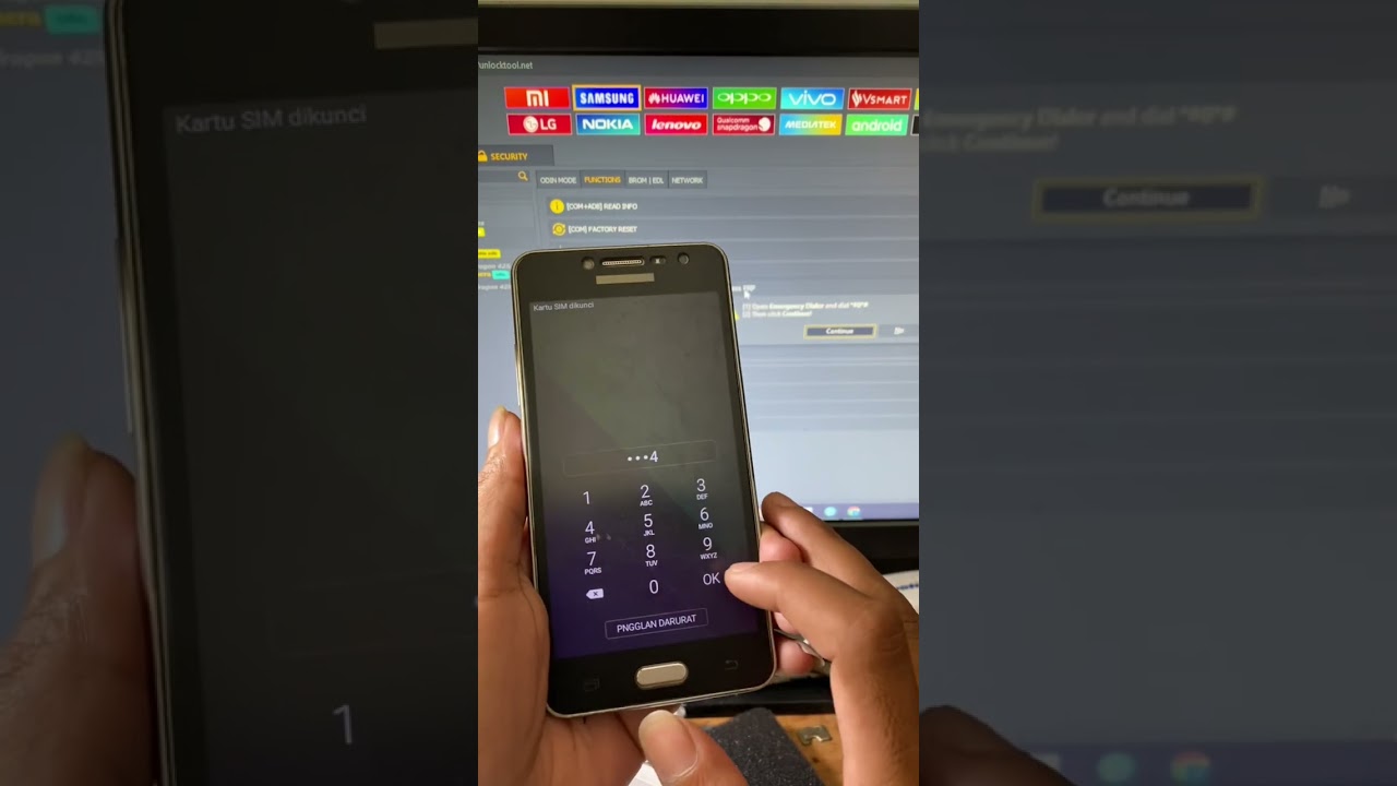 Bypass frp akun Google samsung j2 prime via unlocktool