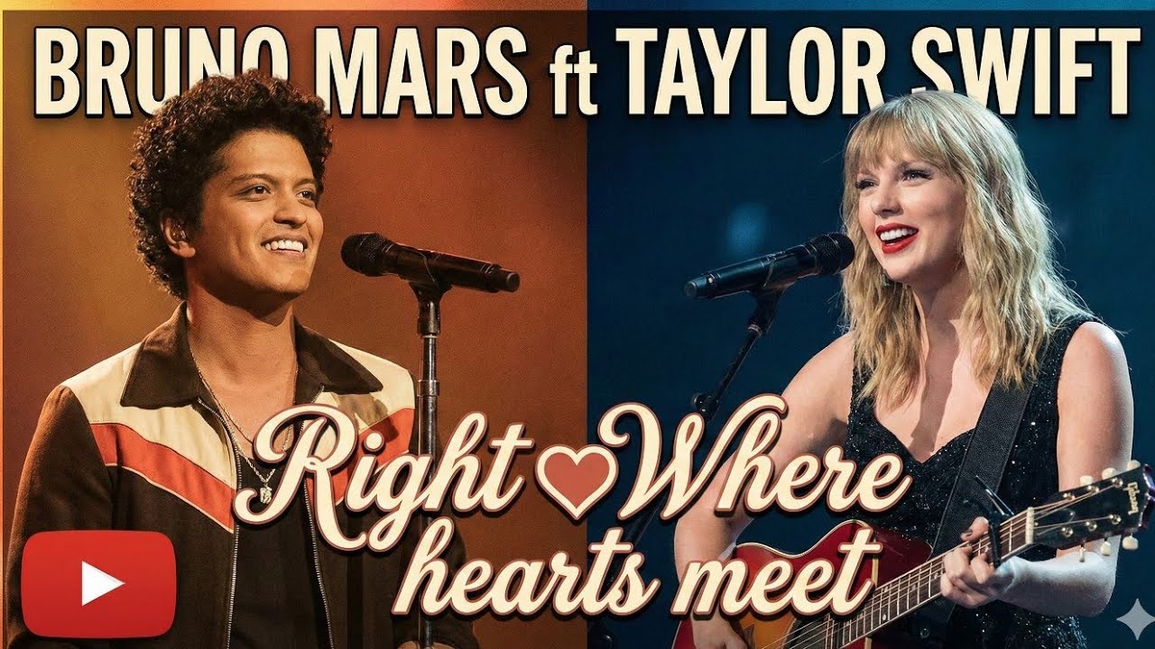 Right Where Hearts Meet - Bruno Mars ft Taylor swift (Official Music Video) Deeply Emotional