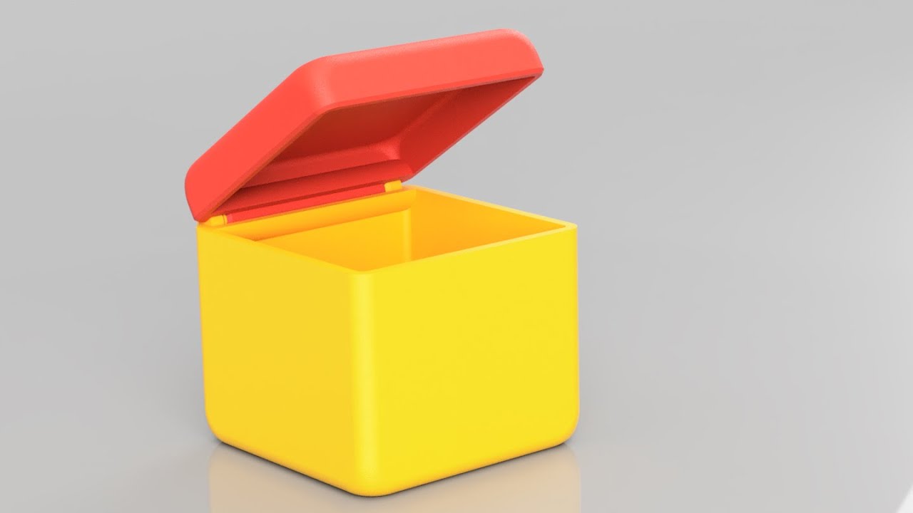 Box mit Scharnier Print in Place 3D Druck Fusion 360 Tutorial Deutsch CAD