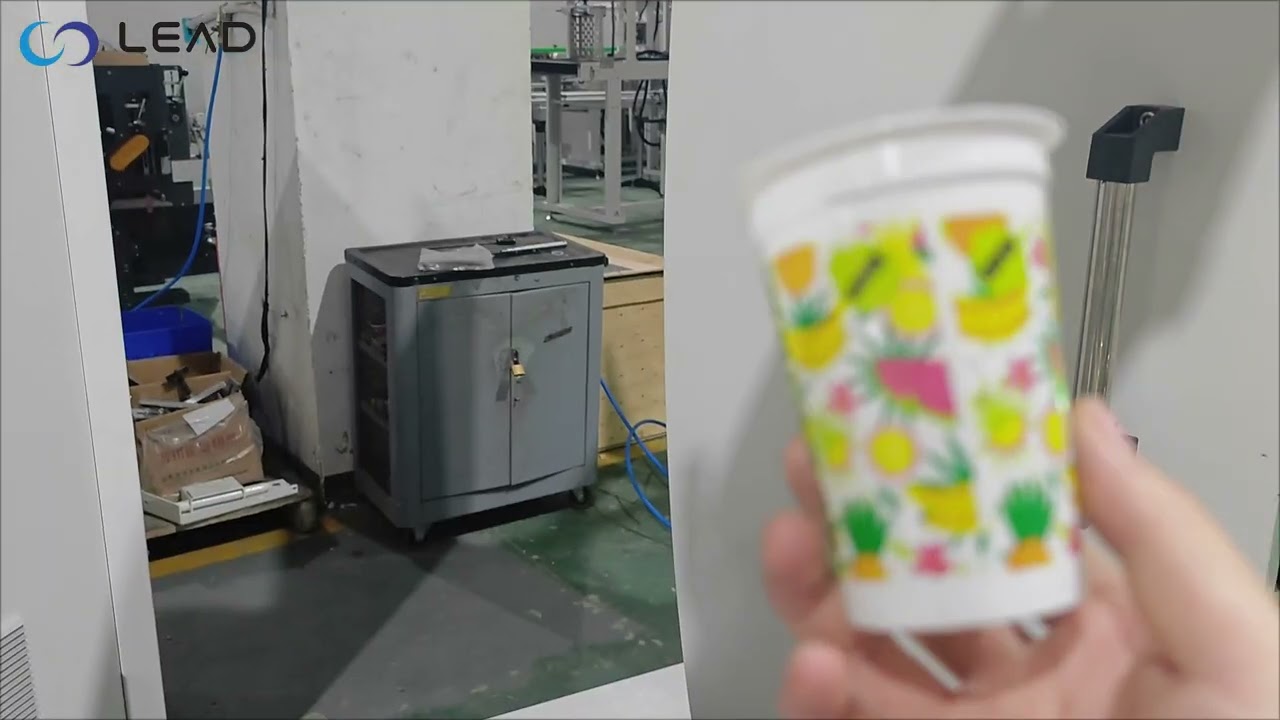 آلة طباعة الأكواب البلاستيكية متعددة الألوان من شركة LEAD MACHINERY