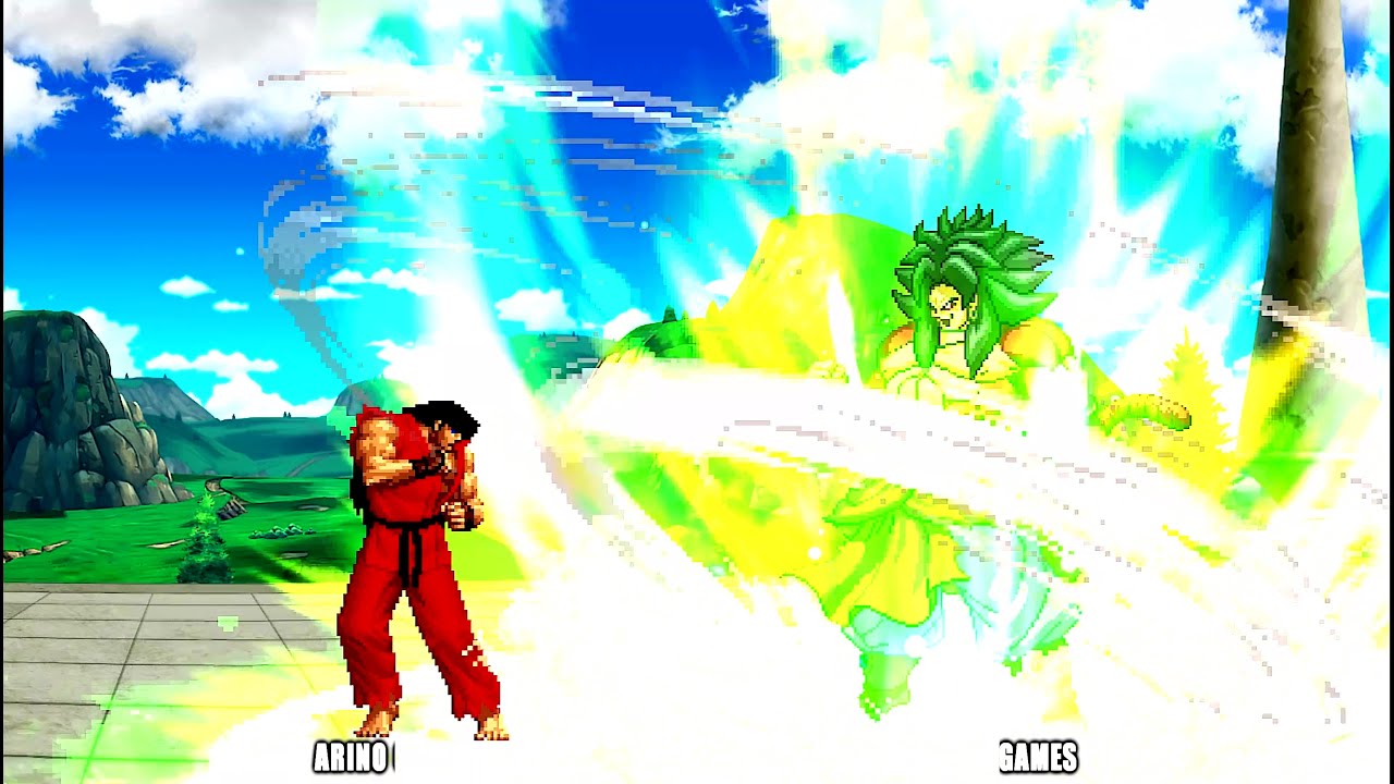 RYU SSJ VS BROLY SSJ4