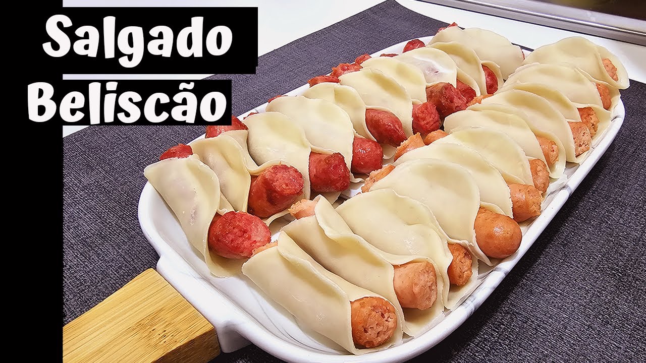 Salgado Beliscão de linguiça um tira gosto de boteco
