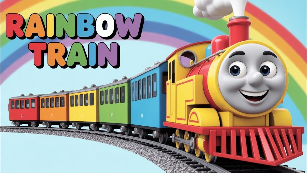 🚂 Rainbow Train – Fun Colors Song for Toddlers 🌈