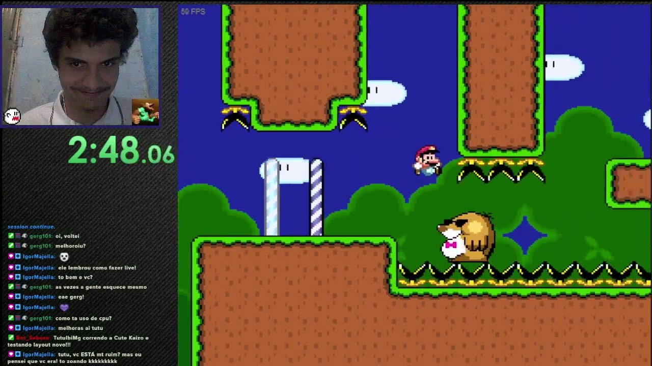 correndo a Cute Kaizo, Cuter Kaizo e testando layout novo!!! - 25/08/22