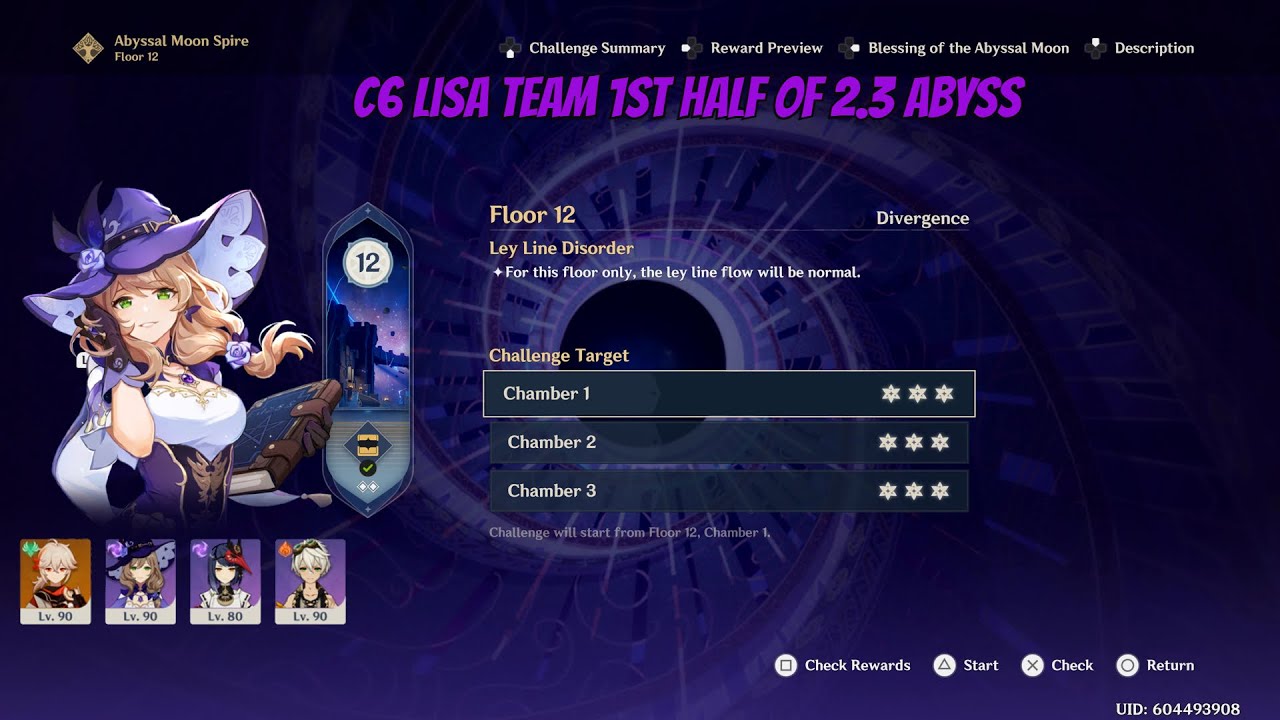 Hyper carry Lisa first half all of F12 abyss