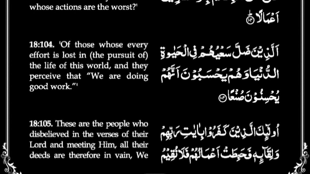 Words of allah for unbelievers | Surah Kahf (the cave) part 1