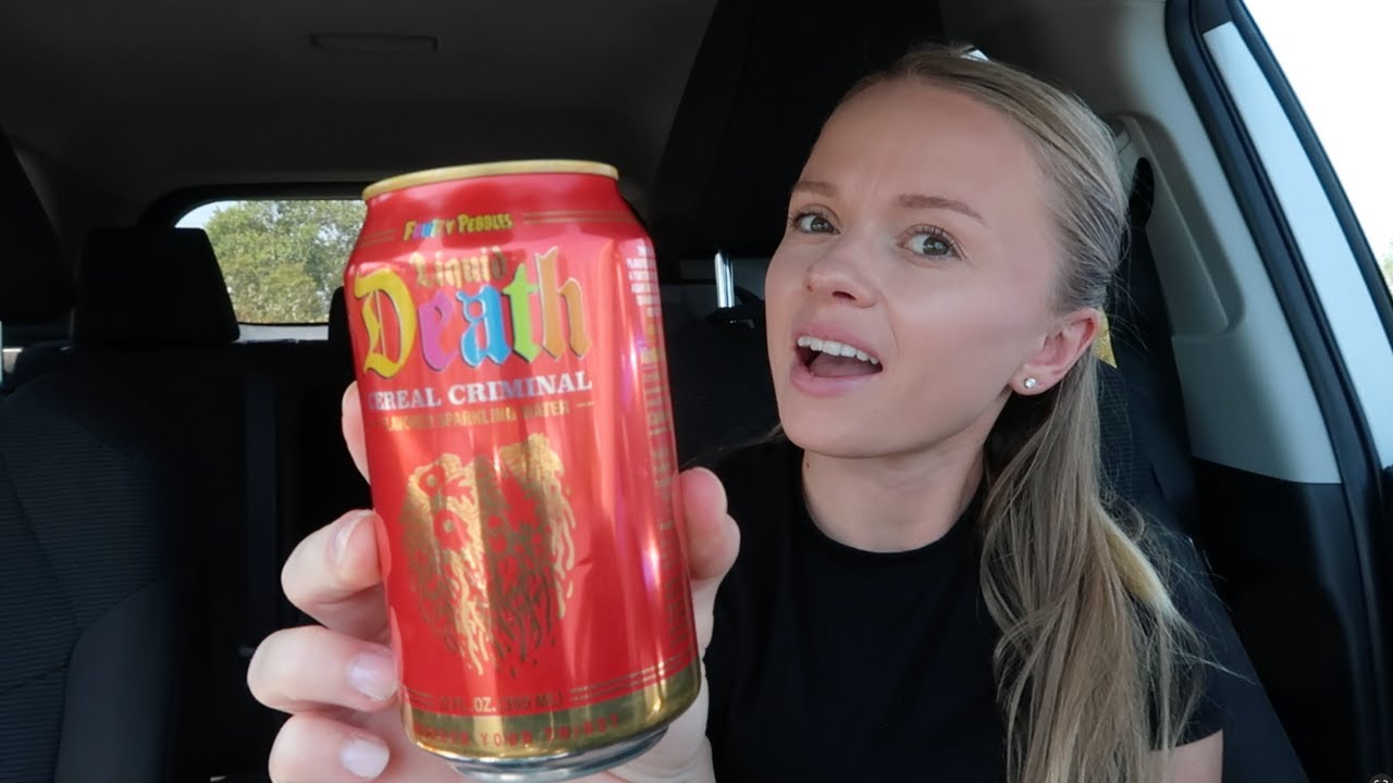 trying LIQUID DEATH for the first time | fruity pebbles review