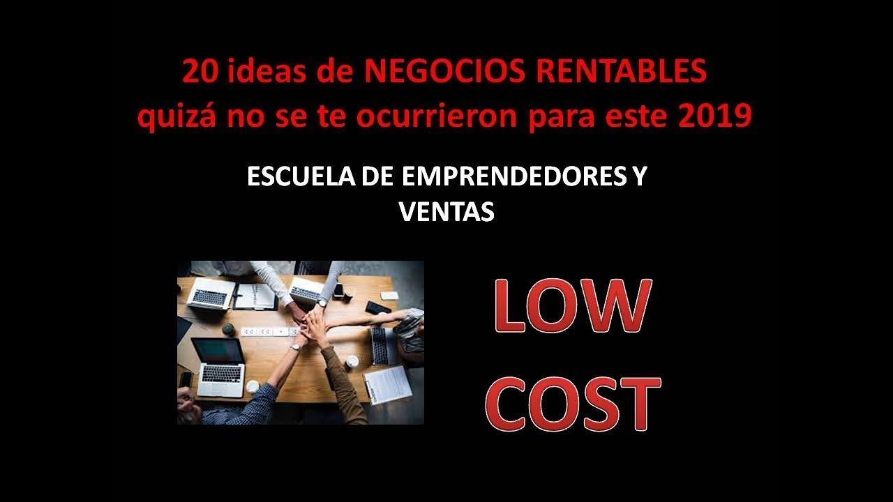 20 ideas rentables LOW COST para el a&ntilde;o 2021. Ideas de negocio de baja inversi&oacute;n