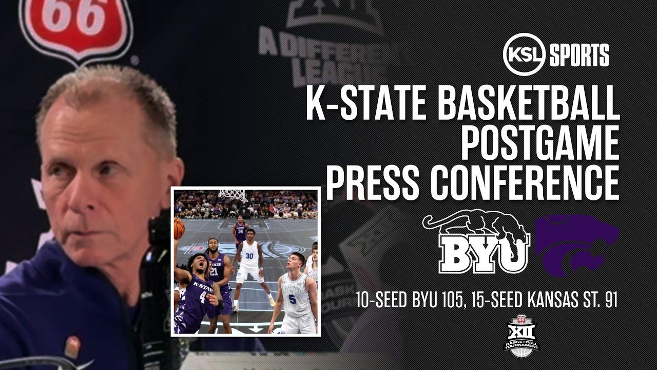 Временно исполняющие обязанности тренера K-State Мэттью Дрисколл, Пи Джей Хаггерти и Нейт Джонсон...