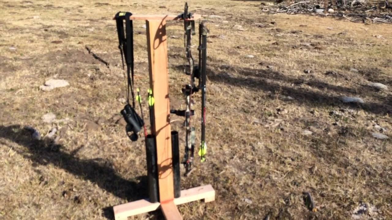 BOW STAND - EASY DIY - Archery Bow Hanger & Arrow Stand