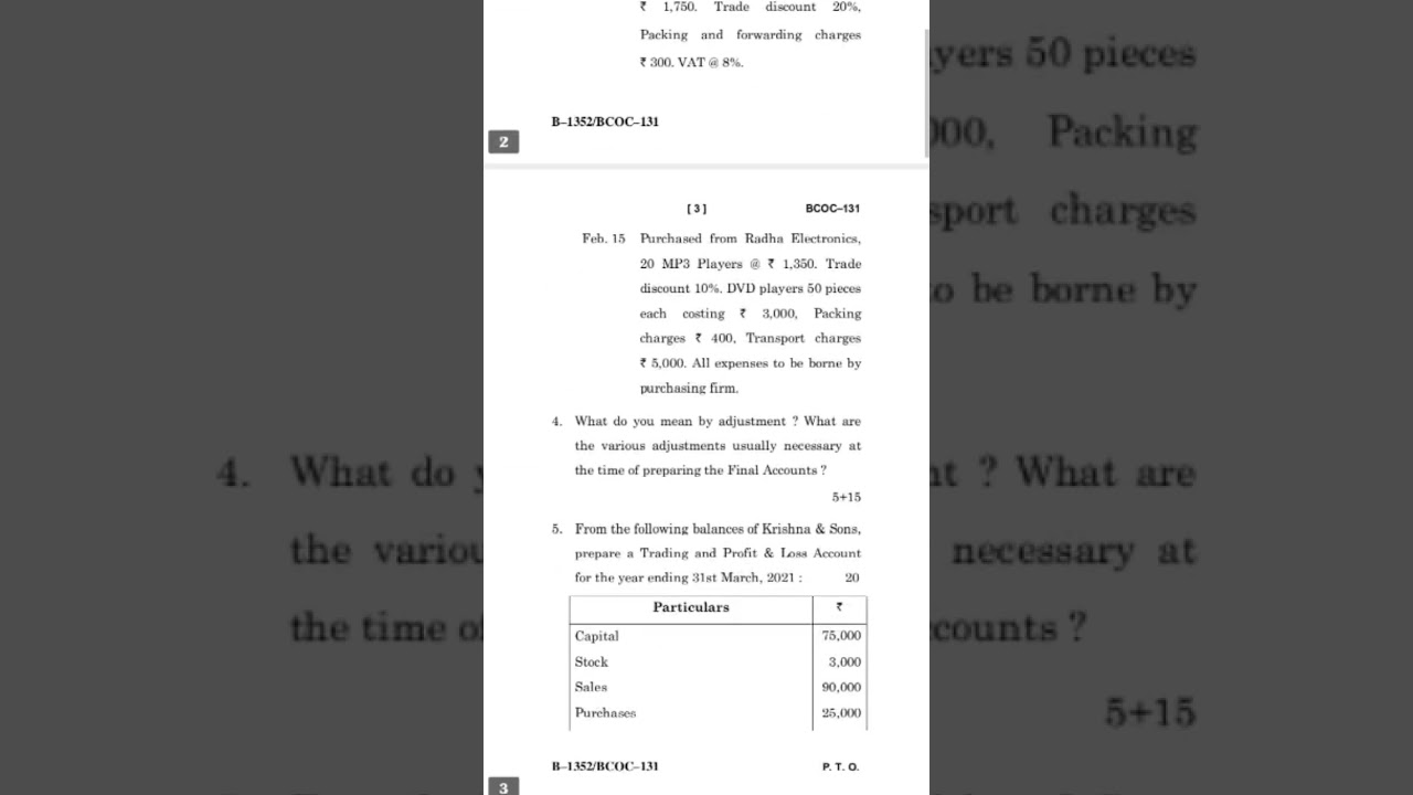BCOC 131 Previous Year Question Paper #shorts #ignouexam #newreels #ignoubcomg  #gullybabaforignou